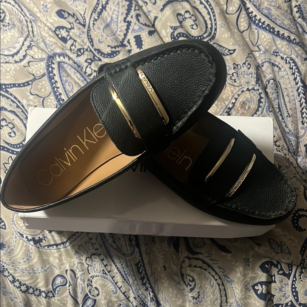 Calvin Klein Black Loafers Sleek Slip-Ons